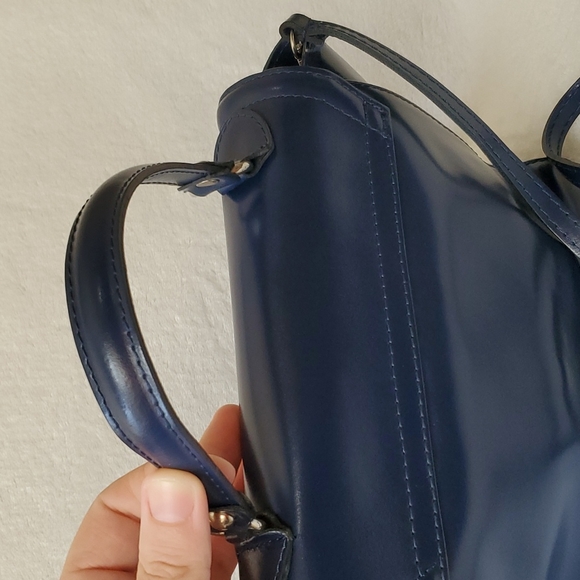 Vera Pelle Blue Crossbody Bag - Picture 5 of 11